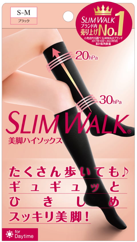 SLIMWALK, Compression Socks for Daytime, Black S-M (PIP) | WAmazing Shop