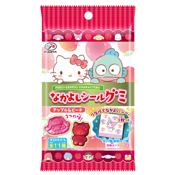 Peko x Sanrio Nakayoshi Sticker Gummies (6 Pcs.) (FUJIYA