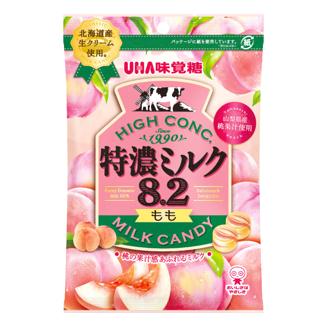 Tokuno Milk 8.2 Peach Flavor Candy (UHA Mikakuto) | WAmazing Shop